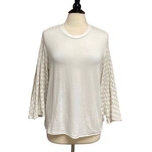 Southcott White Bell Sleeve Top Size Large